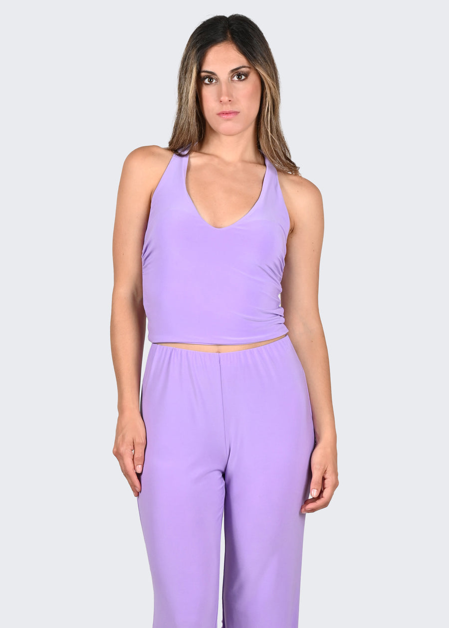 Top in jersey lilla