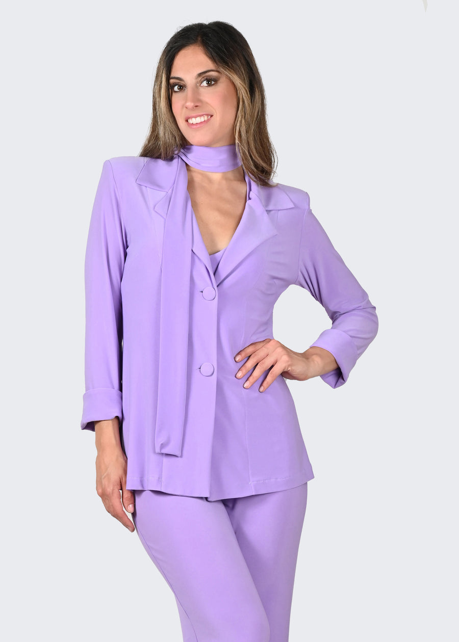 Blazer in jersey lilla
