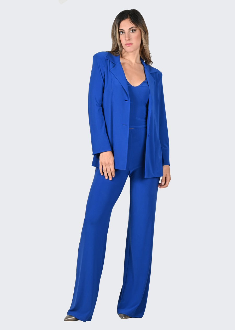Blazer in jersey bluette