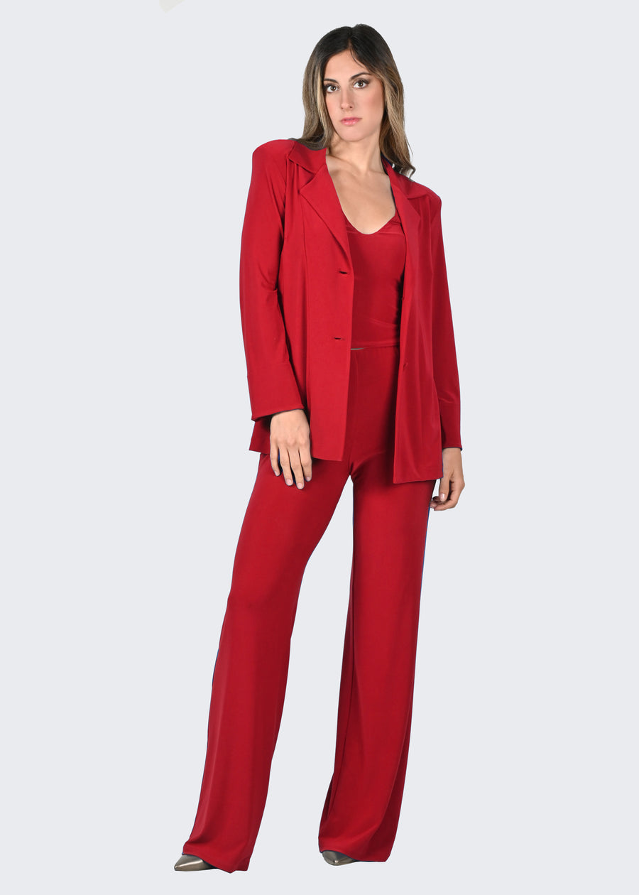 Blazer in jersey rosso