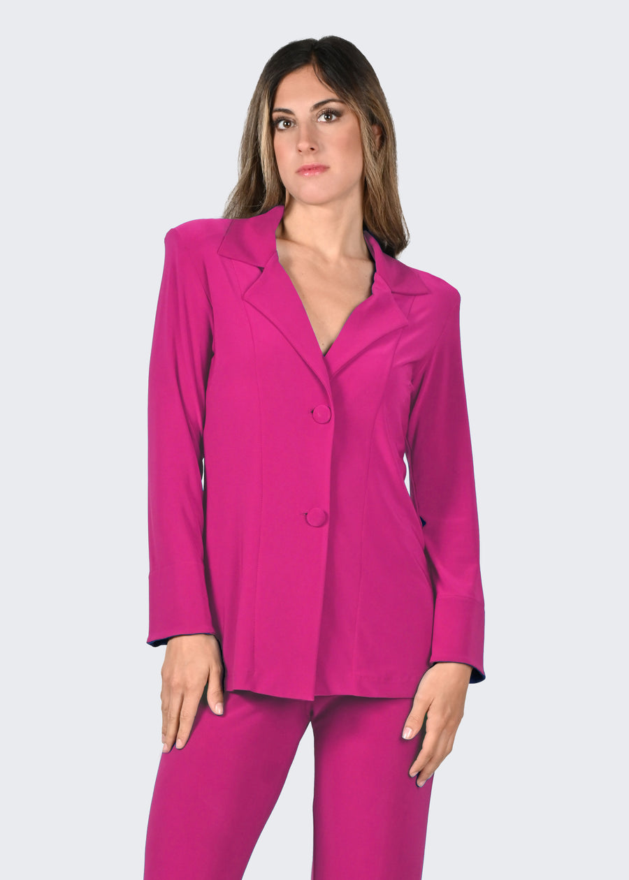 Blazer in jersey geranio