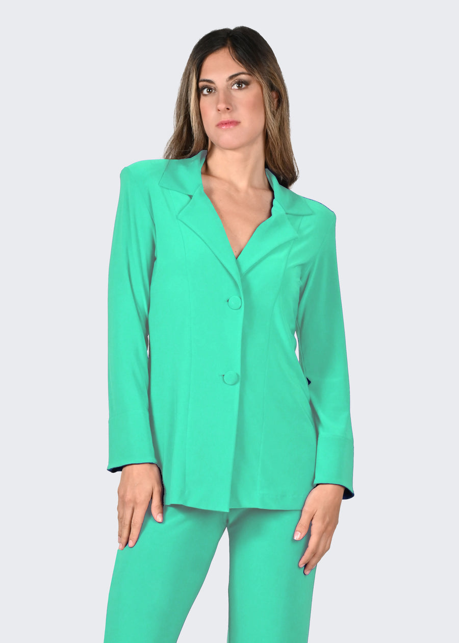 Blazer in jersey menta