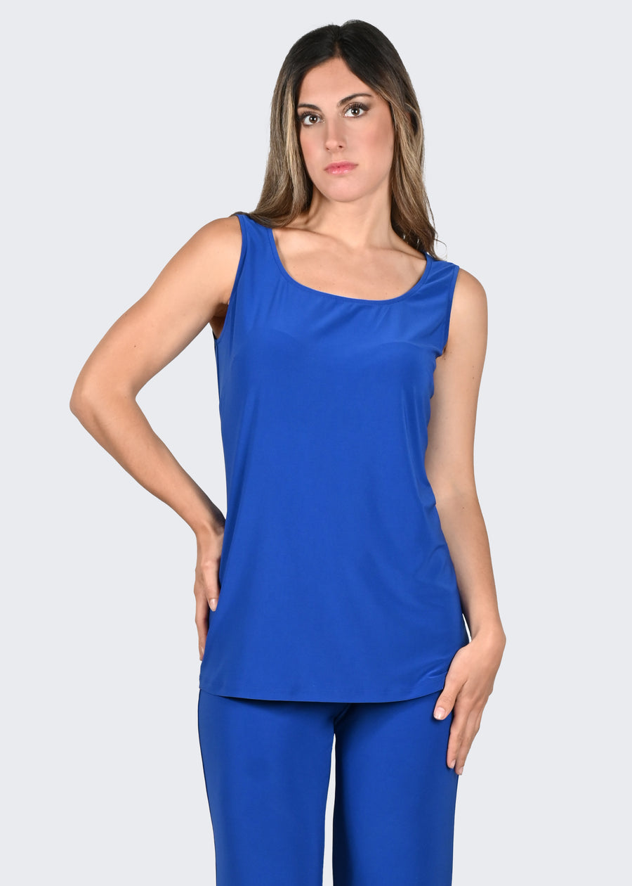 Blusa in jersey bluette