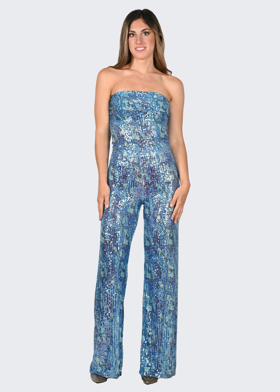 Tuta Intera Twin "Oceano" in paillettes