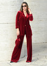 Tailleur in velluto rosso