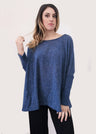 Women's wool and silk maxi pullover