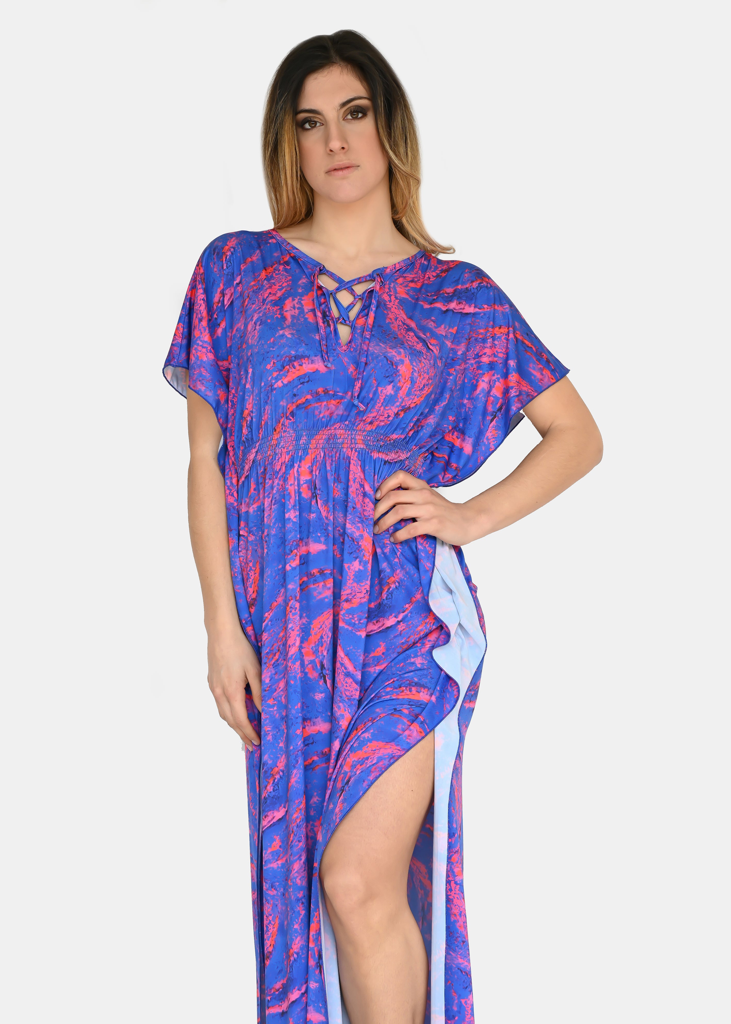 Abito Lungo Bluette Caftani Mare Lunghi – Millyblu