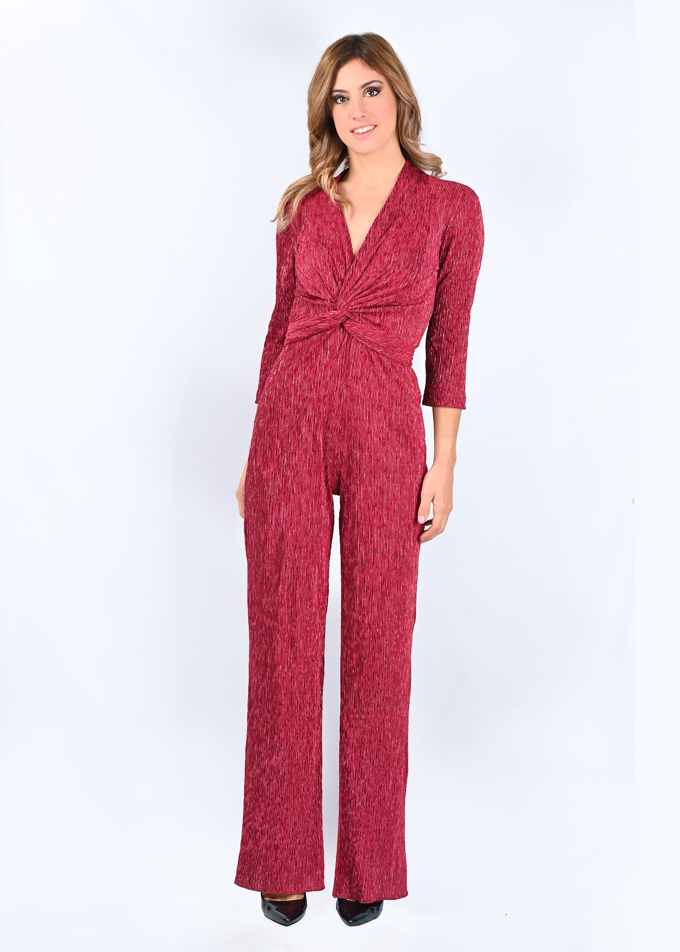 Elegante Donna Tuta Intera Rossa Elegante Tuta Intera Margherita