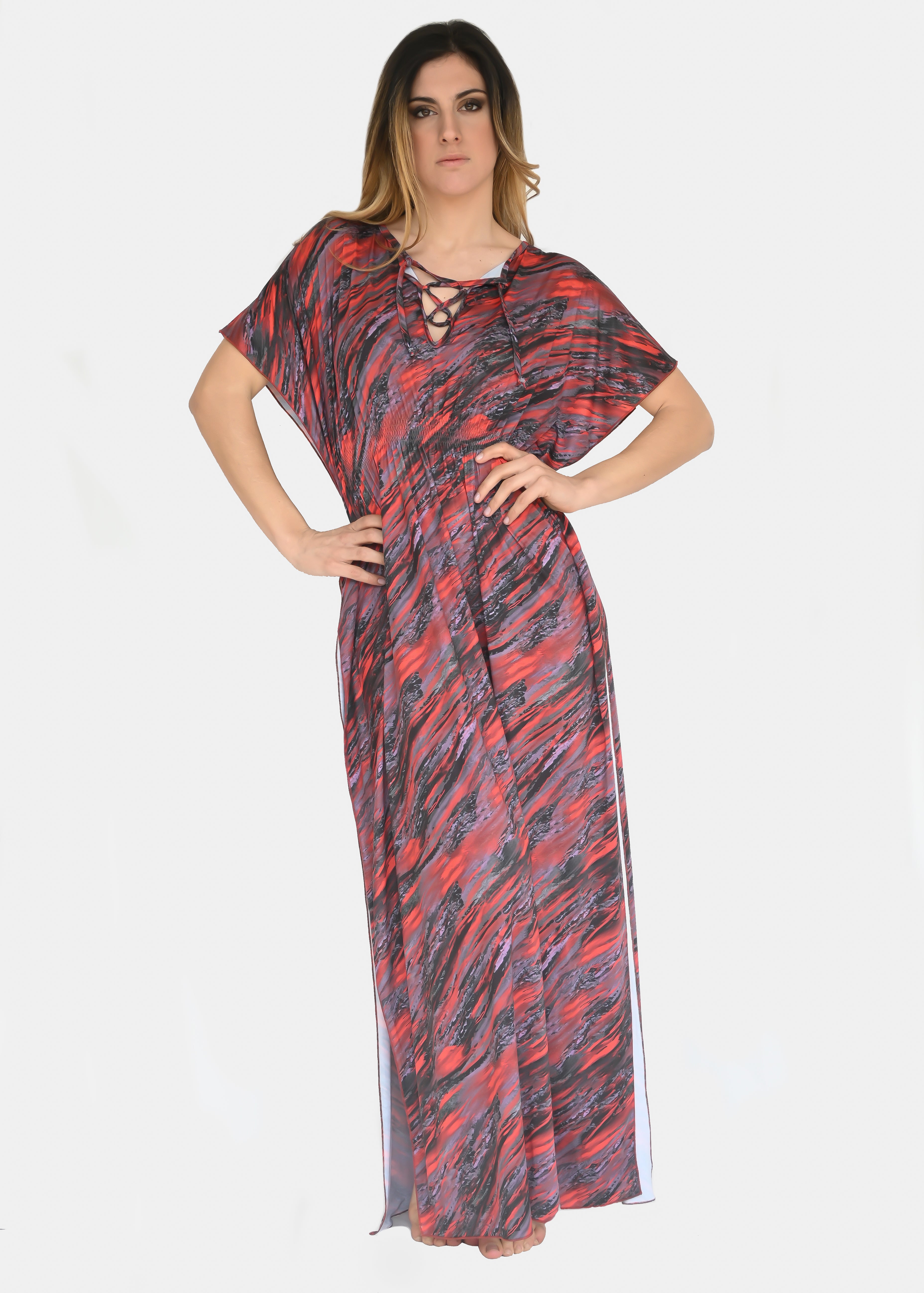 Long Red Dress | Long Beach Caftans Millyblu Long Red Dress | Long Beach Caftans Millyblu